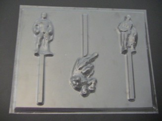 405sp Super Heroes Chocolate Candy Lollipop Mold